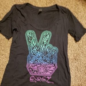 Obey 1/4 inch sleeve shirt